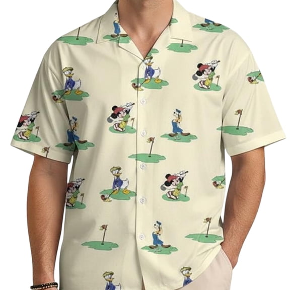 Mickey And Friends Golf Dad Hawaiian Shirt, Disney Golfing Dad Hawaii Shirt, Funny Father's Day Gift, Mickey Donald Goofy, Disneyland Trip