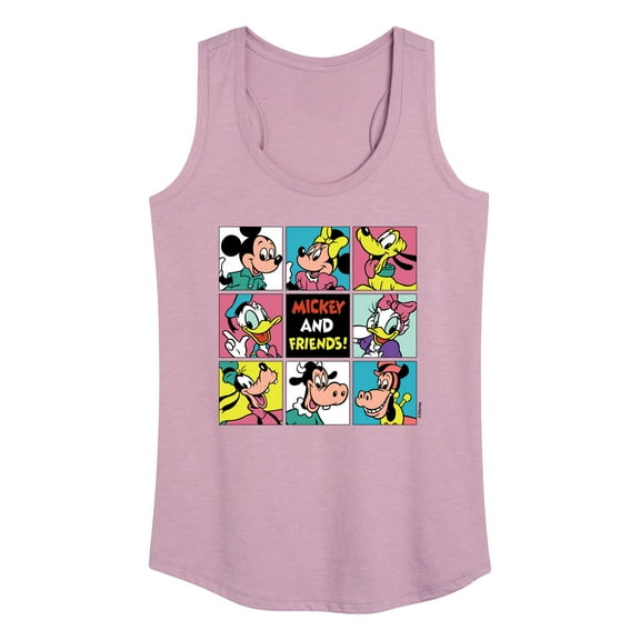 Mickey And Friends Grid - Women's Racerback Tank Top