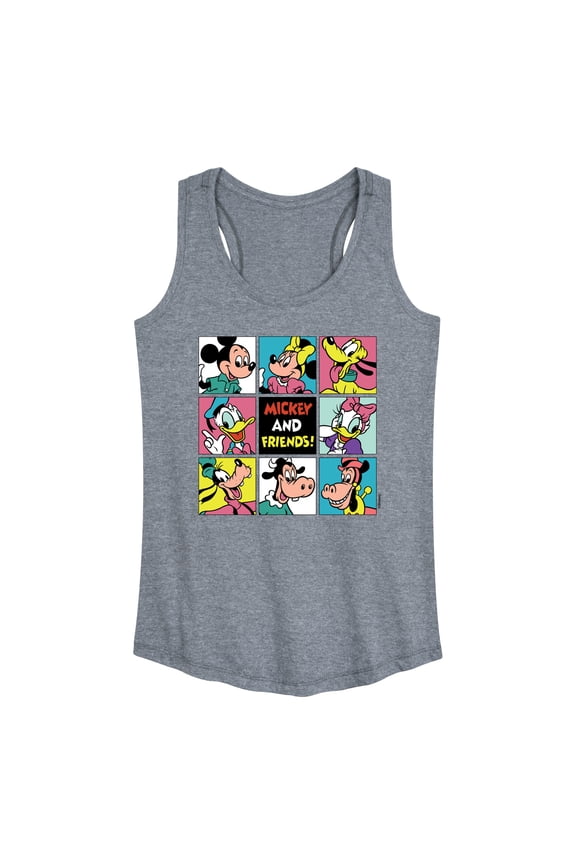 Mickey And Friends Grid - Women's Racerback Tank Top