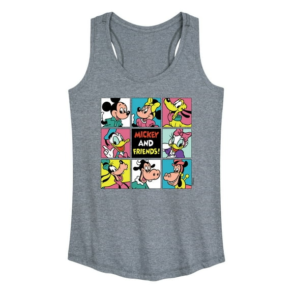 Mickey And Friends Grid - Women's Racerback Tank Top