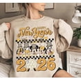 thumbnail image 1 of Mickey And Friends Happy New Year 2026 Checkered Sweatshirt, Disney Mickey Matching Happy New Year Shirt, First Trip 2025 Tee, Epcot New Year, 1 of 5