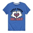 thumbnail image 1 of Mickey And Friends - Little Sister Big Heart - Toddler And Youth Short Sleeve Graphic T-Shirt, 1 of 1