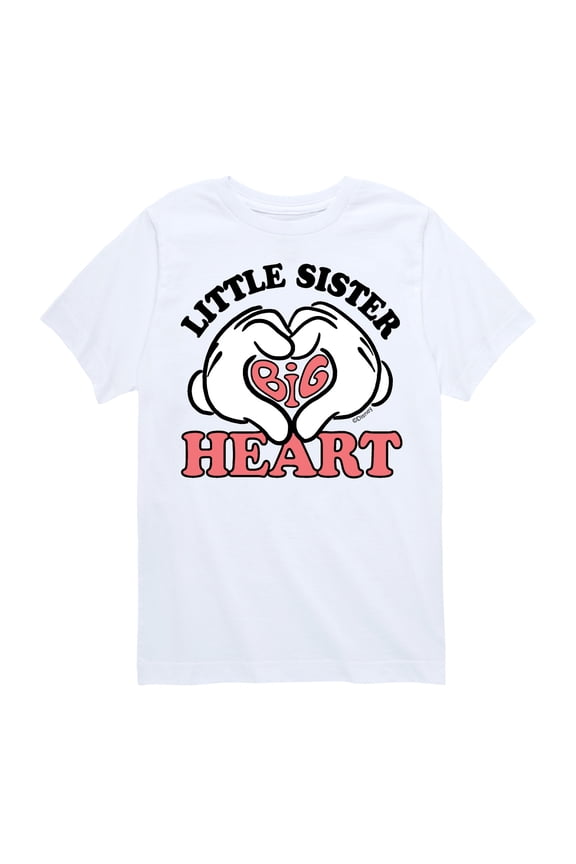 Mickey And Friends - Little Sister Big Heart - Toddler And Youth Short Sleeve Graphic T-Shirt