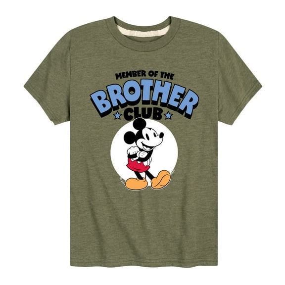 Mickey And Friends - Member Of The Brother Club - Youth Short Sleeve Graphic T-Shirt