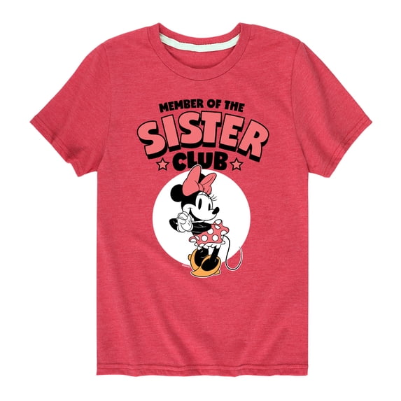 Mickey And Friends - Member Of The Sister Club - Toddler And Youth Short Sleeve Graphic T-Shirt
