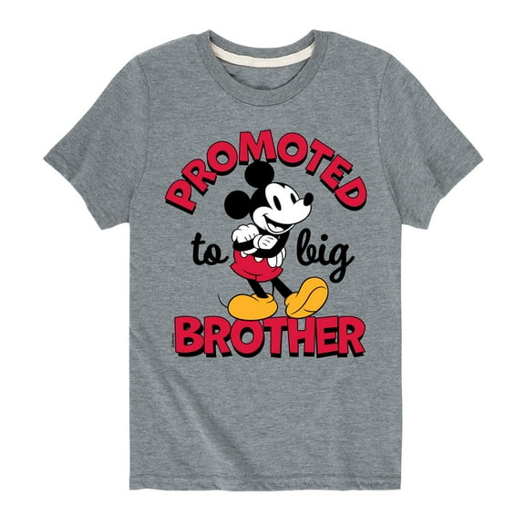 Mickey And Friends - Promoted Big Brother - Youth Short Sleeve Graphic T-Shirt