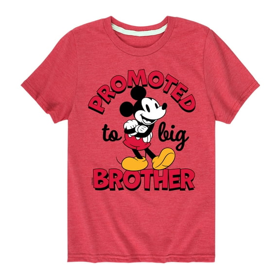 Mickey And Friends - Promoted Big Brother - Youth Short Sleeve Graphic T-Shirt