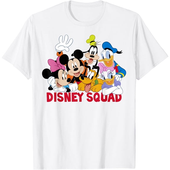 Mickey And Friends Squad DTG Print Unisex T-Shirt