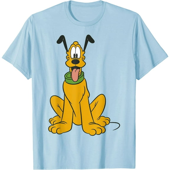 Mickey And Friends Traditional Pluto Portrait DTG Print Unisex T-Shirt