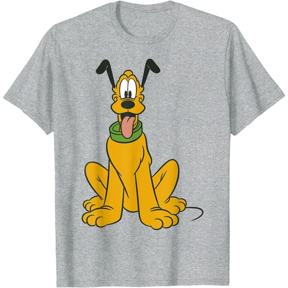 Mickey And Friends Traditional Pluto Portrait DTG Print Unisex T-Shirt