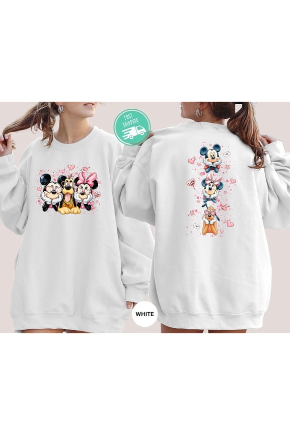 Mickey And Friends Valentine Disney Lovers Disney Valentine Sweatshirt All size S-3XL
