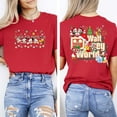 thumbnail image 1 of Mickey And Friends Walt Disney World Christmas Printed 2 Sides Shirt, Holiday Family Matching Tee ,Winter Disneyland Trip T-shirt,Red Color,Size L, 1 of 1