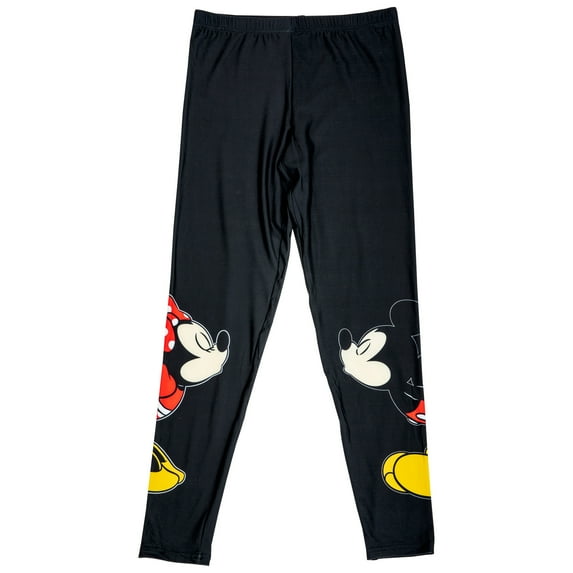 Mickey And Minnie Mouse Disney Kissing Junior Leggings-Medium