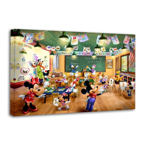 Mickey And Minnie Schoolhouse Art Poster Canvas Painting Decor Wall Print Photo Gifts Home Modern Decorative Posters 16x24inch(40x60cm)