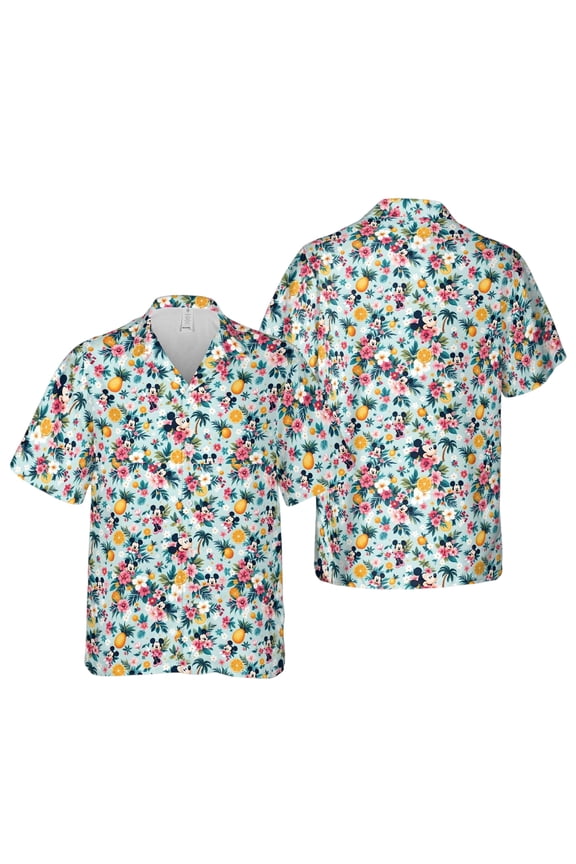 Mickey And Pineapple Tropical , Unisex Adult Kid Disney Hawaiian Shirt, Disney Cruise Vacation Hawaiian Shirt, Disney Outfit
