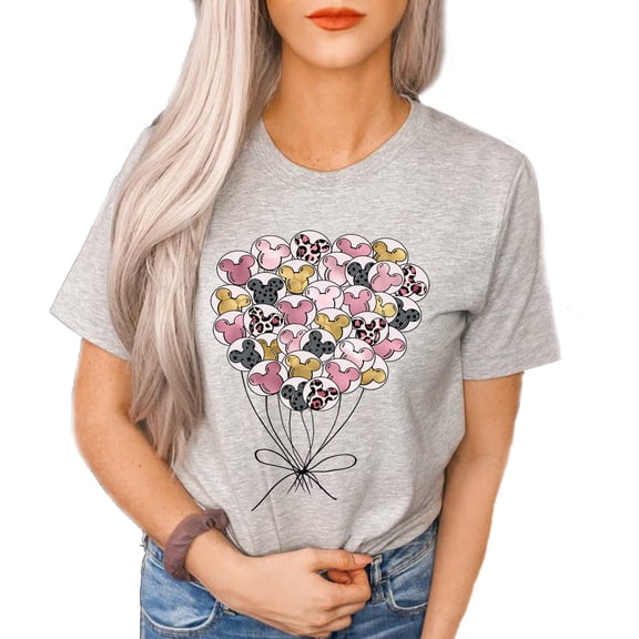 Mickey Balloons Shirt, Animal Kingdom Shirt, Safari Shirt Casual Short Sleeve Shirt (Medium, Gray)