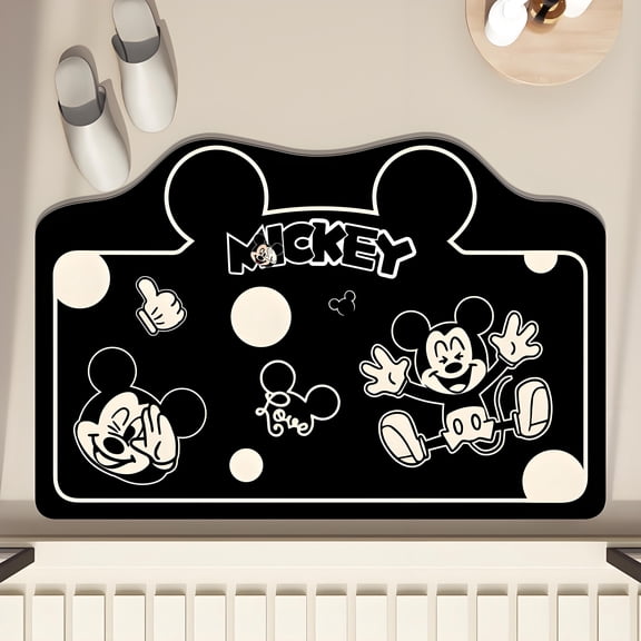 Mickey Bath Mat-Bathroom Mat Rug Non Slip Super Absorbent Stain Resistant Quick Dry Thin Bath Rug-Bath Mats for Bathroom Floor Bathtub Vanity-Bathmat Bath Rug Easy Care-35.4X23.6''