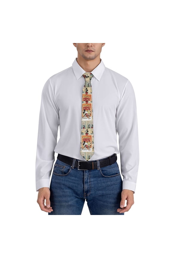 Mickey Blanket Men's Necktie Fashion Cool Printed Novelty Suit Neck Ties for Party Work Casual Holiday
