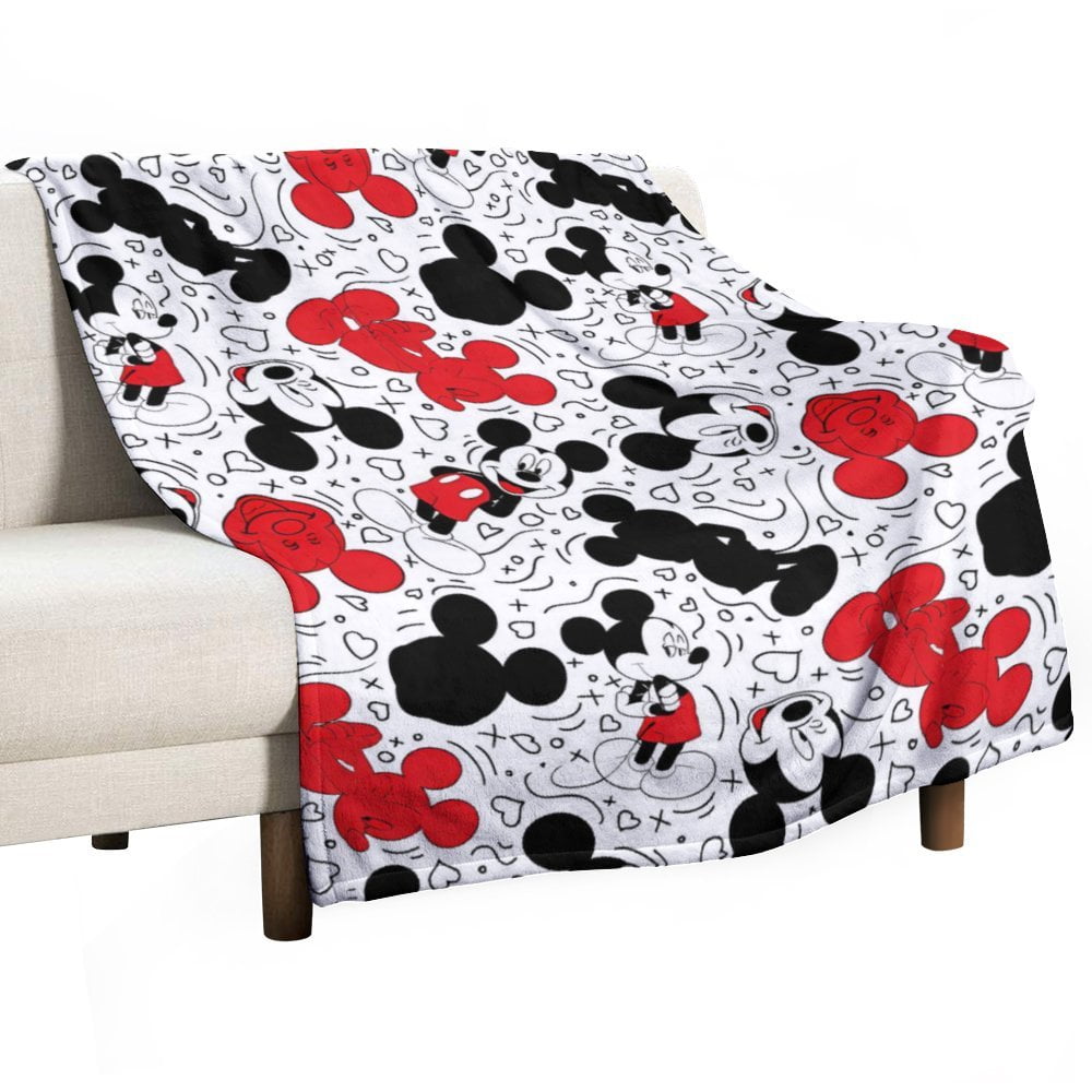 Mickey Blanket Ultra-Soft Flannel Plush Throw Super Fuzzy Warm ...