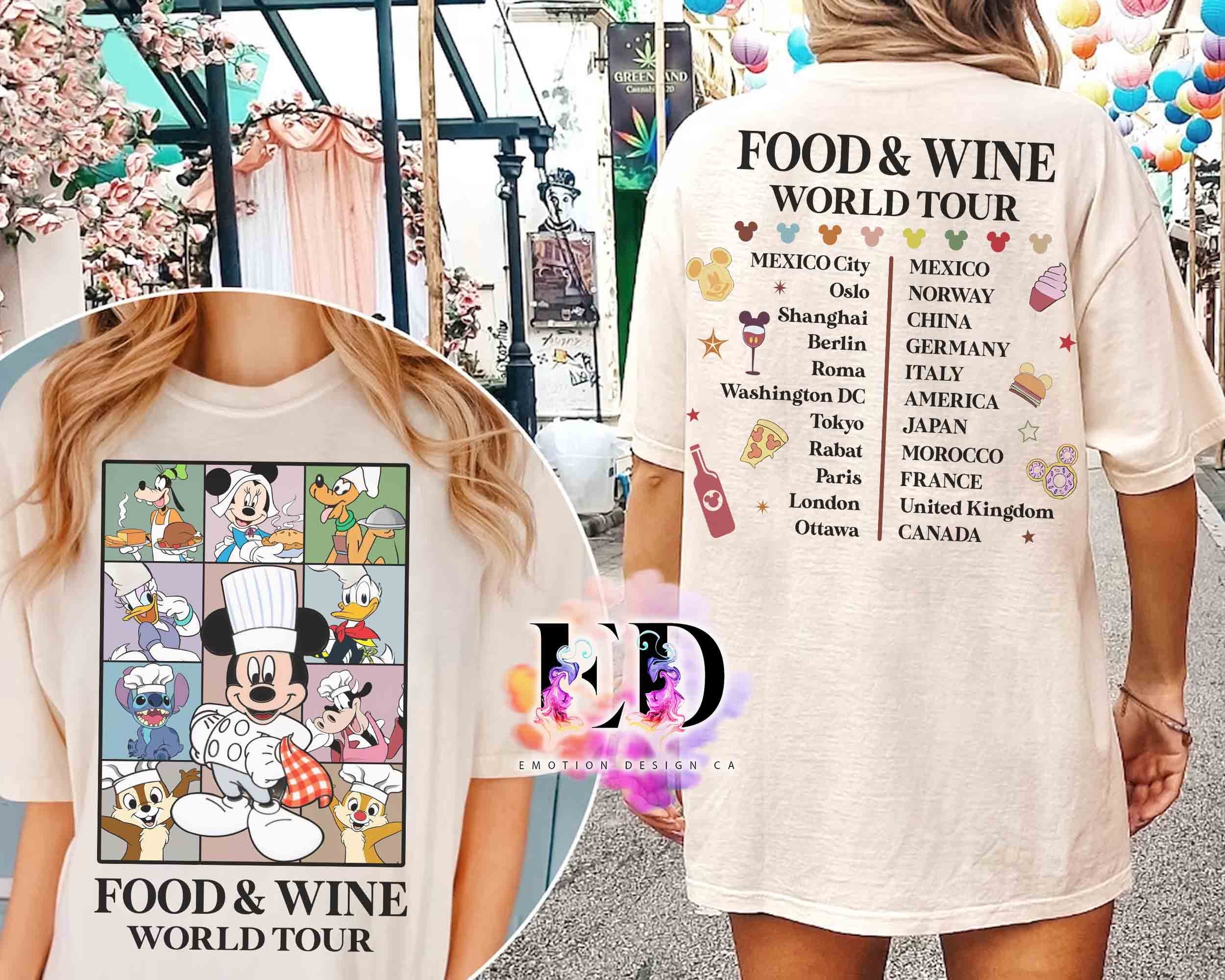 Mickey Chef And Friends Food And Wine Festival 2024 World Tour Tshirt