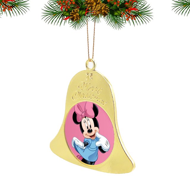 Mickey Christmas Ornament Bell Pendant Decorative Metal Hanging
