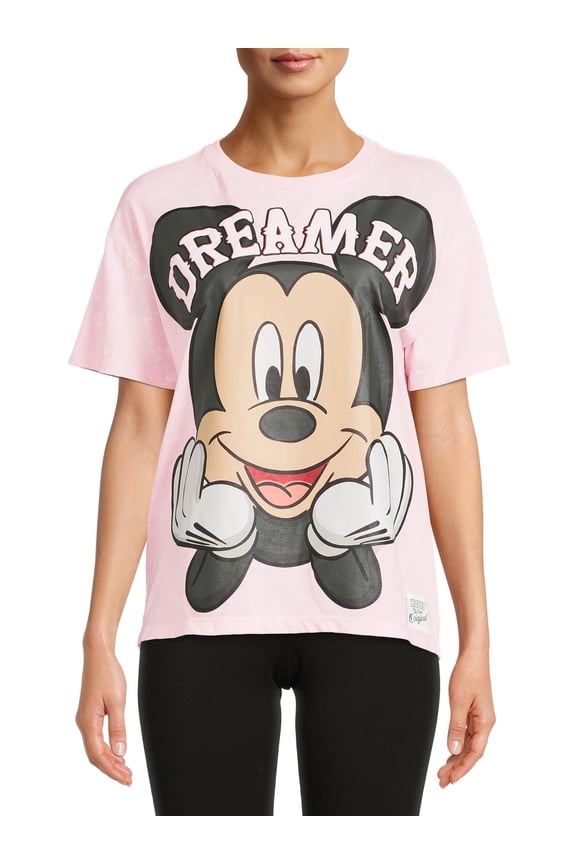 Mickey Cloud Wash Juniors' T-Shirt