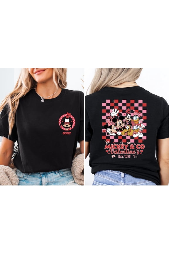 Mickey Co Valentine 2026 Disney Family Friends Xoxo T-Shirt All size S-3XL
