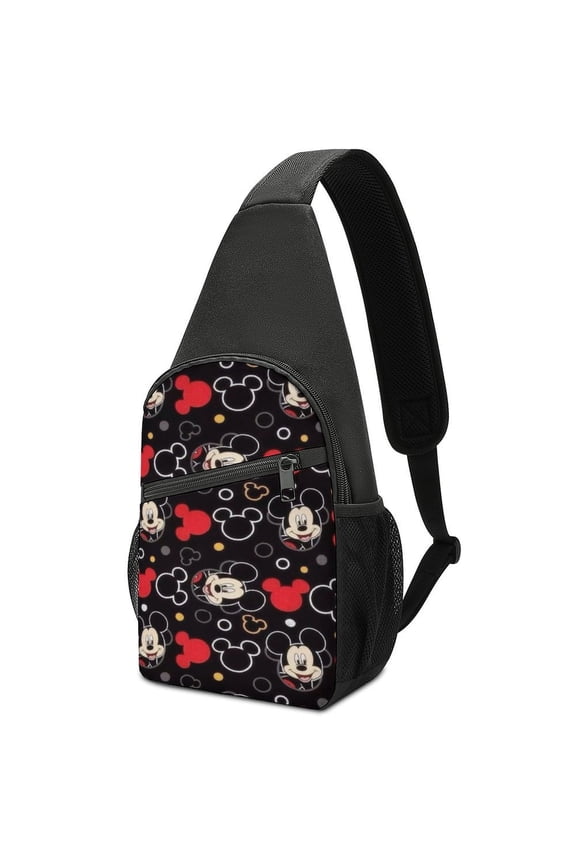 Mickey Crossbody Bags for Women Men Trendy Sling Bag Backpack Casual Chest Bag for Hiking Travel Gym
