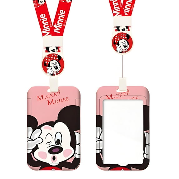 Mickey Detachable Lanyards for Id Badges Holder, Carabiner Clip, Nurse Teacher Office Gifts