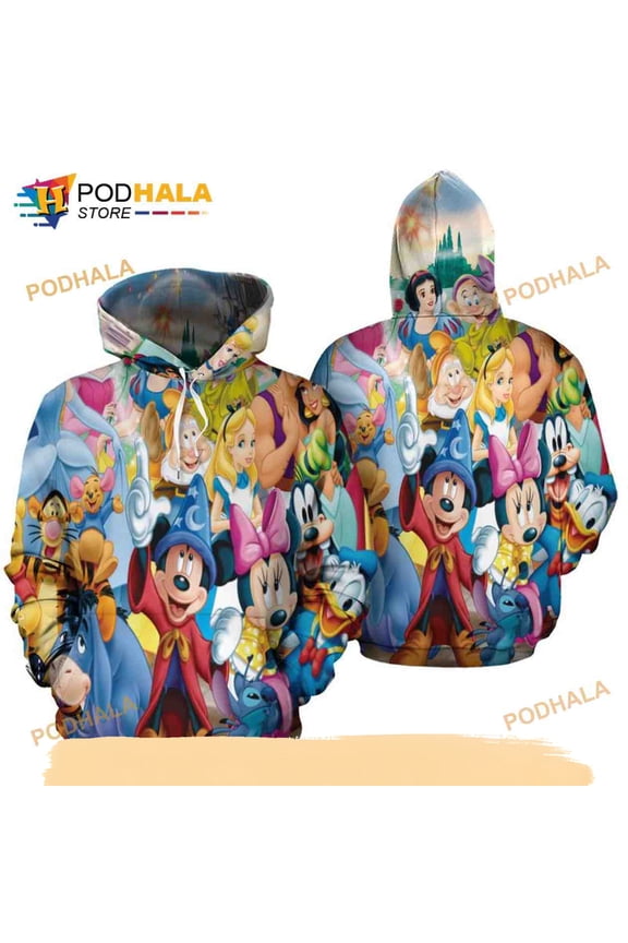 Mickey Fantasia Land 3D Hoodie T-Shirt