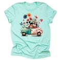 thumbnail image 1 of Mickey Flower and Garden Shirt, Unisex Casual Short Sleeve ( XX-Large, Mint), 1 of 6