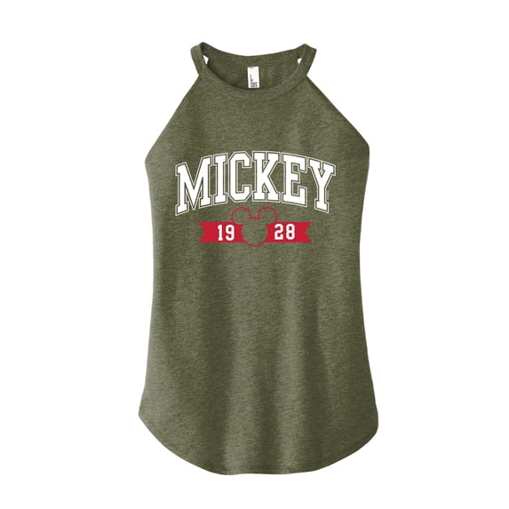 Mickey & Friends - 1928 Collegiate - Juniors High Neck Tank Top