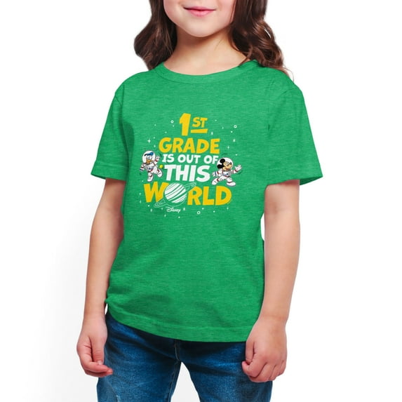 Mickey & Friends - 1st Grade Out Of This World - Youth Short Sleeve Graphic T-Shirt