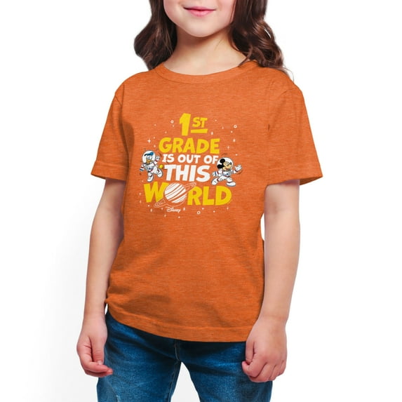 Mickey & Friends - 1st Grade Out Of This World - Youth Short Sleeve Graphic T-Shirt