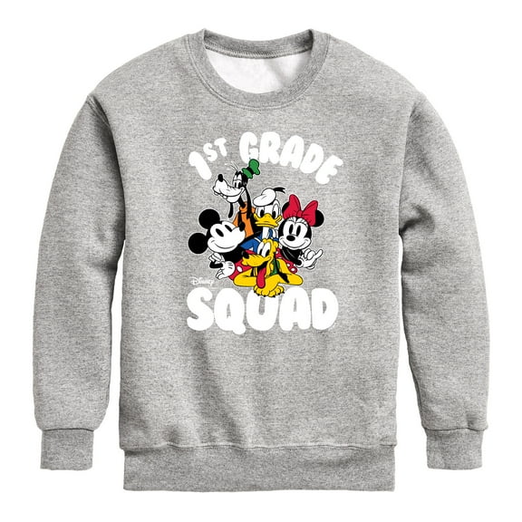 Mickey & Friends - 1st Grade Squad - Youth Crewneck Fleece Sweatshirt