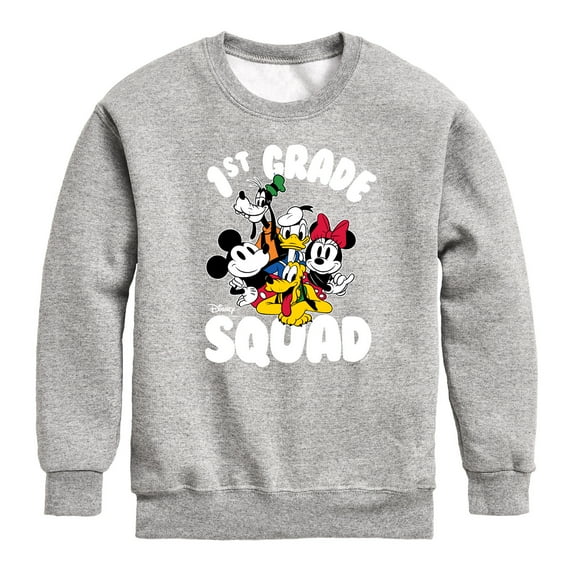 Mickey & Friends - 1st Grade Squad - Youth Crewneck Fleece Sweatshirt