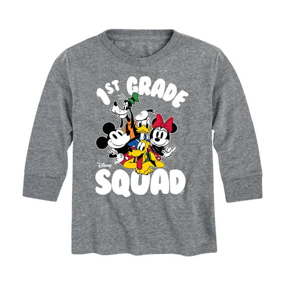 Mickey & Friends - 1st Grade Squad - Youth Long Sleeve Graphic T-Shirt