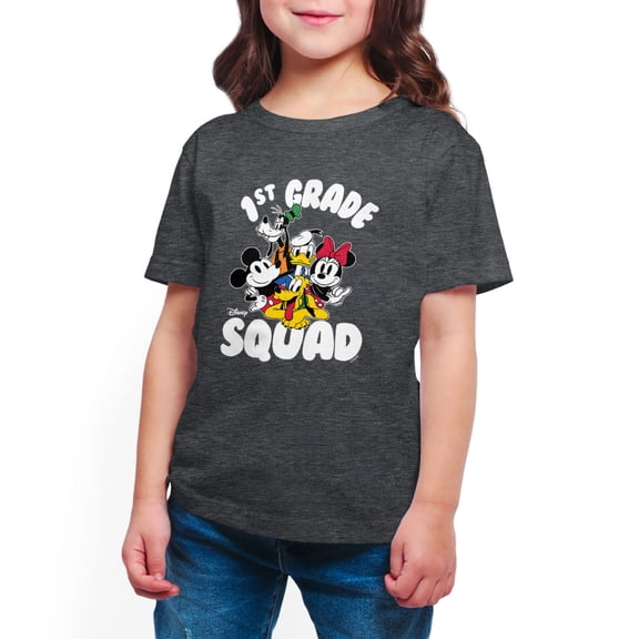 Mickey & Friends - 1st Grade Squad - Youth Short Sleeve Graphic T-Shirt