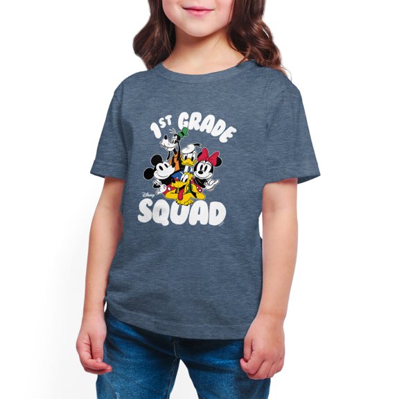 Mickey & Friends - 1st Grade Squad - Youth Short Sleeve Graphic T-Shirt
