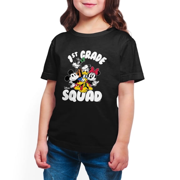 Mickey & Friends - 1st Grade Squad - Youth Short Sleeve Graphic T-Shirt