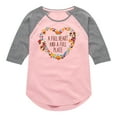 thumbnail image 1 of Mickey & Friends - A Full Heart And A Full Plate - Toddler and Youth Girls Raglan Graphic T-Shirt, 1 of 4