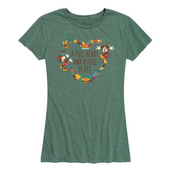 Mickey & Friends - A Full Heart And A Full Plate - Women's Short Sleeve Graphic T-Shirt