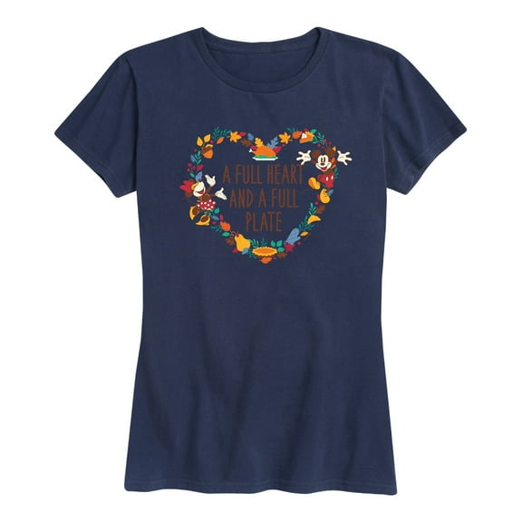Mickey & Friends - A Full Heart And A Full Plate - Women's Short Sleeve Graphic T-Shirt