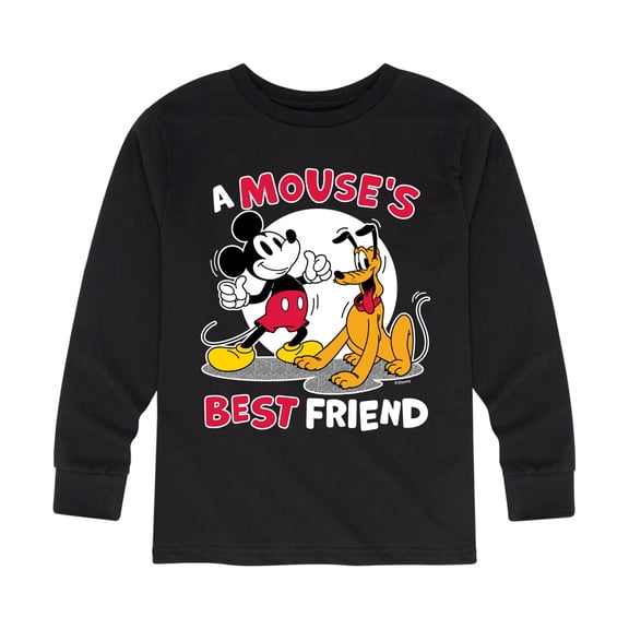 Mickey & Friends - A Mouse's Best Friend - Toddler And Youth Long Sleeve Graphic T-Shirt