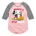 thumbnail image 1 of Mickey & Friends - A Mouses Best Friend - Toddler And Youth Girls Raglan Graphic T-Shirt, 1 of 4