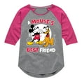 thumbnail image 1 of Mickey & Friends - A Mouses Best Friend - Toddler And Youth Girls Raglan Graphic T-Shirt, 1 of 4