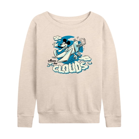 Mickey & Friends - Above The Clouds - Women's Lightweight French Terry Long Sleeve Shirt