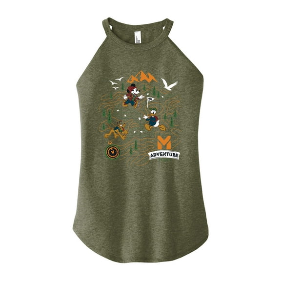 Mickey & Friends - Adventure Map - Juniors High Neck Tank Top