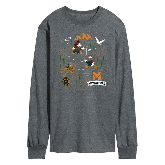 Mickey & Friends - Adventure Map - Men's Long Sleeve T-Shirt