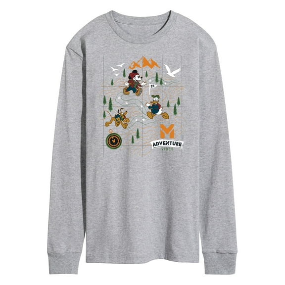 Mickey & Friends - Adventure Map - Men's Long Sleeve T-Shirt